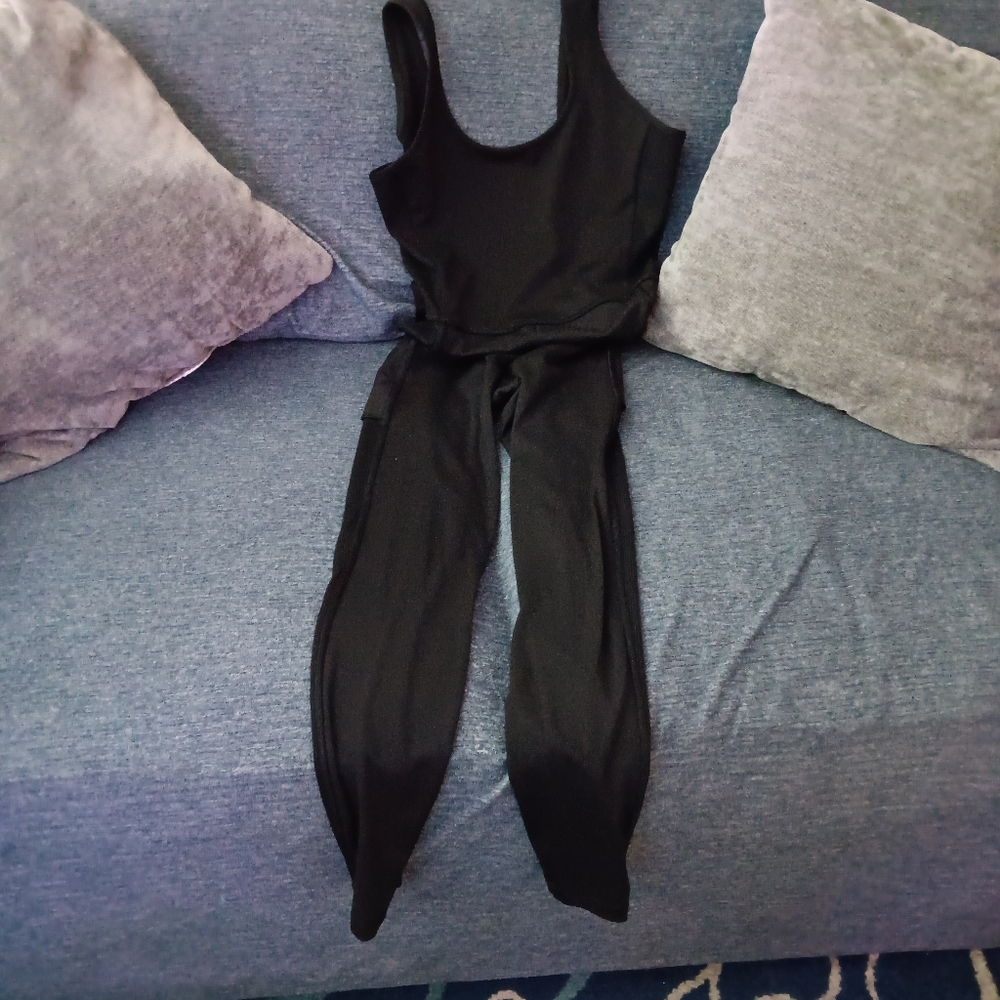Women's Northface Dune Sky Athletic Jumpsuit Large Black
